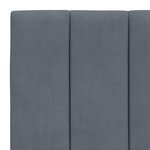 vidaXL Lit avec matelas gris foncé 80x200 cm velours