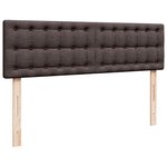 vidaXL Lit ottoman avec matelas marron foncé 140x190 cm tissu