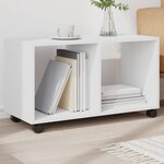 vidaXL Armoire à roulettes blanc 72x33x42 5 cm bois d'ingénierie
