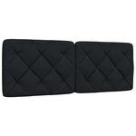 vidaXL Cadre de lit sans matelas noir 120x200 cm tissu