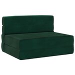 vidaXL Canapé-lit pliable Vert foncé 70 x 72 x 60 cm Tissu