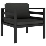 Vidaxl salon de jardin 7 pièces avec coussins aluminium anthracite