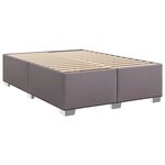 vidaXL Sommier à lattes de lit avec matelas Gris 140x200 cm Similicuir