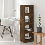 vidaXL Bibliothèque/Séparateur de pièce Chêne Marron 40x30x135 cm