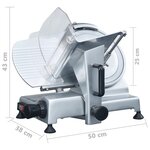 Vidaxl trancheur à viande électrique professionnel 250 mm