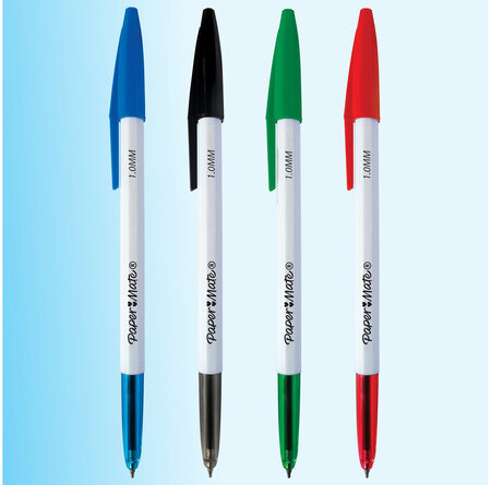 Lot de 8 stylos bille PAPERMATE 045 pointe fine couleurs assorties : Chez  Rentreediscount Fournitures scolaires