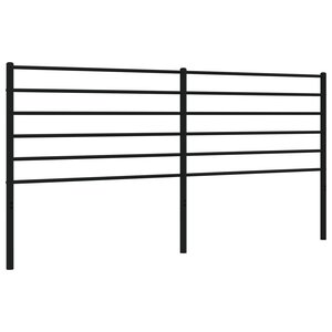 vidaXL Tête de lit métal noir 200 cm