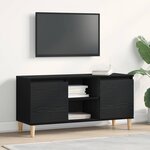 vidaXL Meuble TV Noir 102 x 35 x 50 cm Bois d'ingénierie