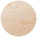 vidaXL Dessus de table Ø80x2 5 cm Bois de pin massif
