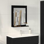 Miroir de salle de bain vidaXL en chêne noir 50x12x60 cm en bois d'ingénierie