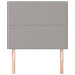 vidaXL Tête de lit Gris clair 90x5x118/128 cm Tissu