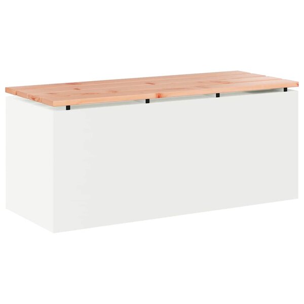 vidaXL Banc de jardin Blanc 100 x 40 x 43 cm Acier
