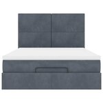 vidaXL Cadre de lit ottoman avec matelas gris foncé 140x200 cm velours