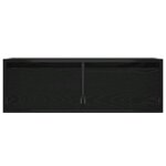 vidaXL Meuble TV avec lumières LED chêne noir 75x35 5x25 cm