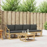 vidaXL Ensemble de canapés d'extérieur 5 pc Blanc et anthracite