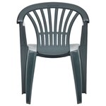 vidaXL Chaises empilables de jardin 45 Pièces Plastique Vert
