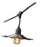 Guirlande chapeau cuivre retro light cuivre acier 6m 10xe27