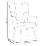 vidaXL Chaise de relaxation avec tabouret Vert clair Velours
