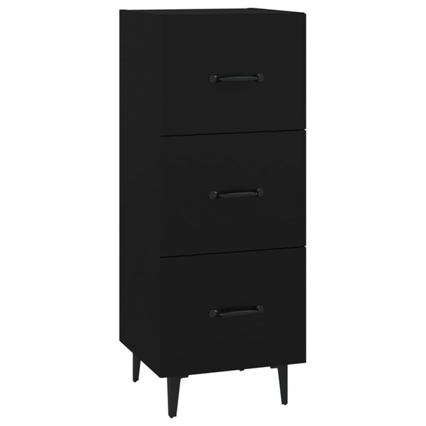 vidaXL Buffet Noir 34 5x34x90 cm Bois d'ingénierie