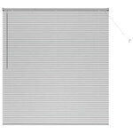 vidaXL Store de Fenêtre avec des rideaux Manuel Argent Aluminium