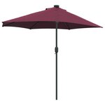 vidaXL Parasol de jardin Rouge bordeaux 294 x 150 x 223 cm tissu