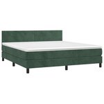 vidaXL Sommier à lattes de lit avec matelas LED Vert foncé 160x200 cm