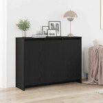 vidaXL Buffet Noir 102 x 33 x 75 cm Bois d'ingénierie