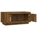 vidaXL Table basse Chêne fumé 102x50x45 cm Bois d'ingénierie