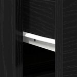 vidaXL Meuble Lavabo Noir Chêne 65x33x60 cm Bois d'ingénierie