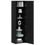 vidaXL Haut Armoire Chêne noir 50 x 42 5 x 185 cm Bois d'ingénierie