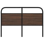 vidaXL Tête de lit chêne marron 140 cm acier et bois d'ingénierie