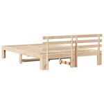 vidaXL Cadre de Lit Naturel en Bois de Pin Naturel Bois de Pin Massif