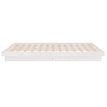 vidaXL Cadre de lit Blanc Bois massif 90x200 cm