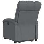 vidaXL Fauteuil de massage inclinable Gris foncé Tissu