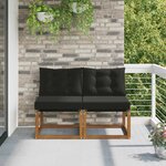 vidaXL 2 Pièce Canapé du milieu extérieur