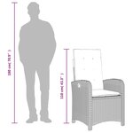 vidaXL Ensemble à manger de jardin 3Pièces coussins gris clair poly rotin