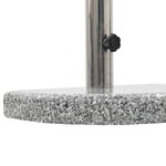 vidaXL Socle de parasol Granite courbe 10 kg Gris