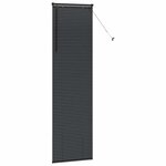 vidaXL Store de Fenêtre avec des rideaux Autre Noir 60 x 220 cm Aluminium