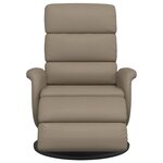 vidaXL Fauteuil inclinable avec repose-pieds cappuccino similicuir