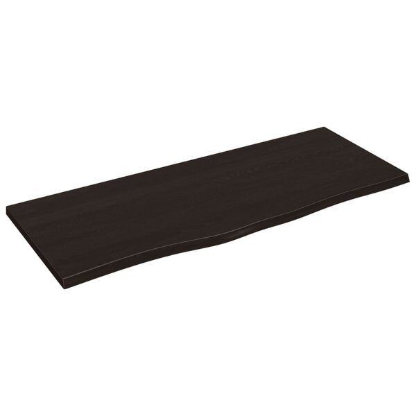 vidaXL Dessus de bureau marron foncé 100x40x2 cm bois chêne traité