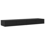 vidaXL Tiroirs de lit avec tiroir Chêne noir 140 x 36.5 x 16.5 cm