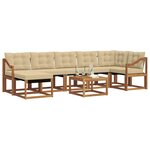 vidaXL Ensemble de canapés d'extérieur 8 Pièces Naturel et Beige