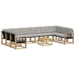 vidaXL Ensemble de canapés d'extérieur 11 Pièces Blanc et gris clair