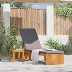 vidaXL Transat 1-personne Marron 200 x 55 x 94cm Bois d'acacia massif
