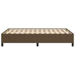 vidaXL Cadre de lit sans matelas marron foncé 120x190 cm tissu