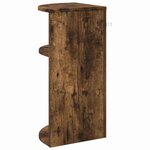 vidaXL Table d'appoint Chêne fumé 29 6 x 29 6 x 60 cm