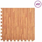 vidaXL Tapis de sol de piscine 12 Pièces bois 4 32 ㎡ Mousse EVA