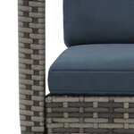vidaXL Chaise à bascule de jardin Résine tressée Anthracite