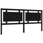 vidaXL Cadre de lit sans matelas noir 200x200 cm bois massif