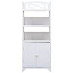 vidaXL Armoire de salle de bain Blanc 46x24x116 cm Bois de Paulownia